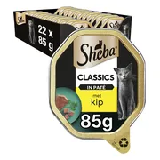 22x Sheba Adult Kattenvoer Classic Paté Natvoer Kip Kuipjes 85 gr