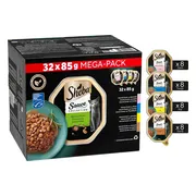 Sheba Sauce Collection Kattenvoer Natvoer Mix Selectie in Saus Kuipjes 32 x 85 gr