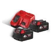 Milwaukee M18 NRG-402 Accu Starterset 18V 2x 4.0Ah - 4933459215