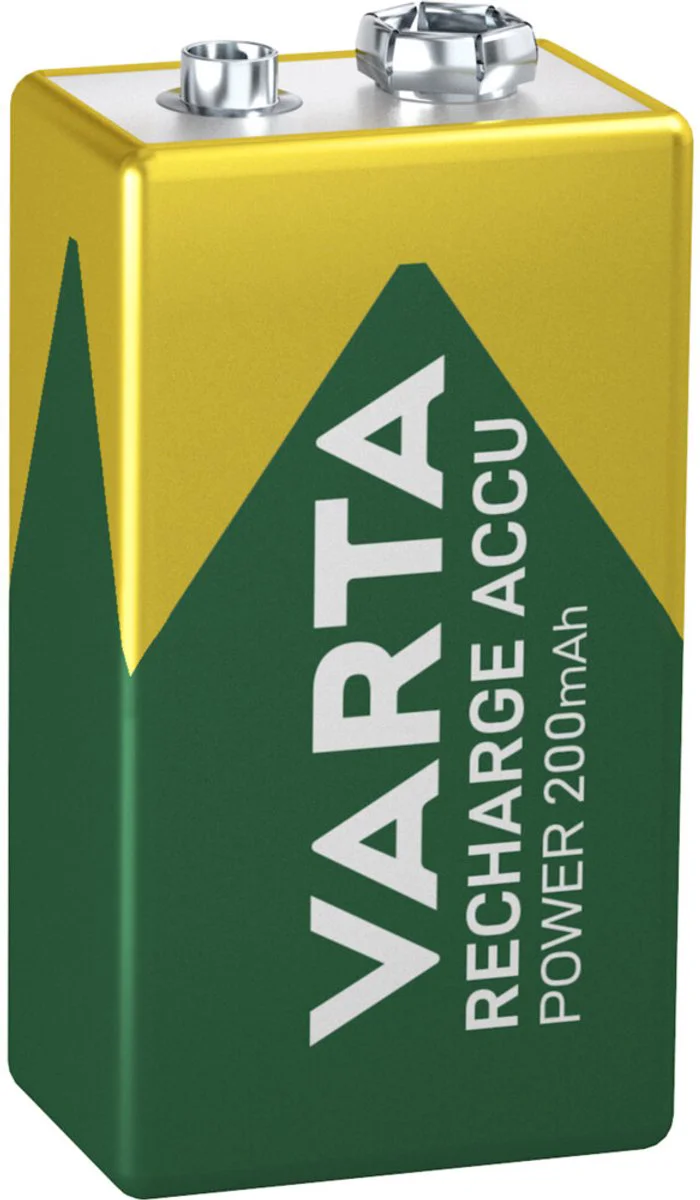 8x Varta Recharge Accu Power Oplaadbare Batterijen 9V 200mAh