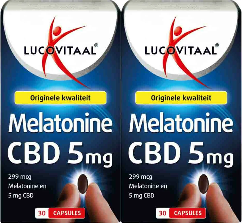 2x Lucovitaal Melatonine CBD 5mg 30 tabletten