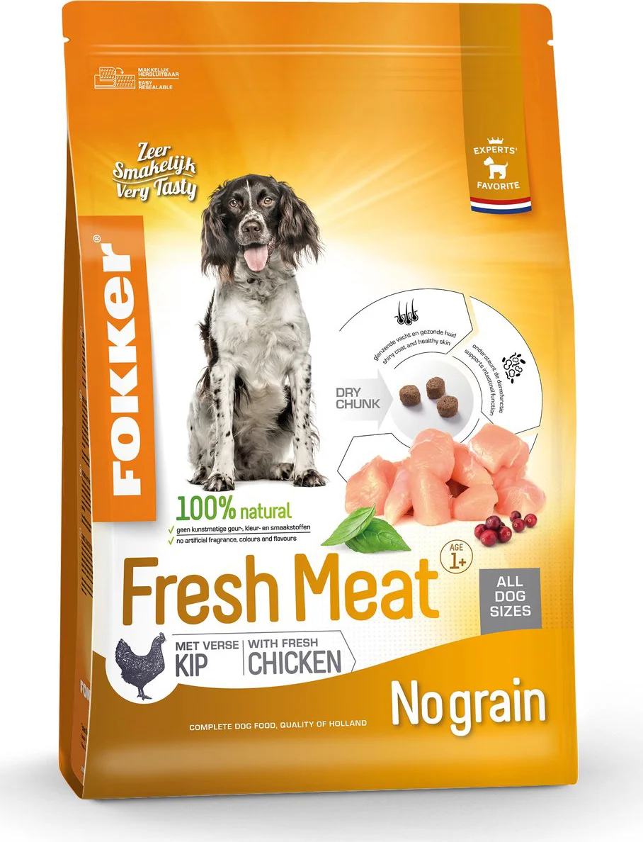 Fokker Fresh Meat Hondenvoer Kip 13 kg