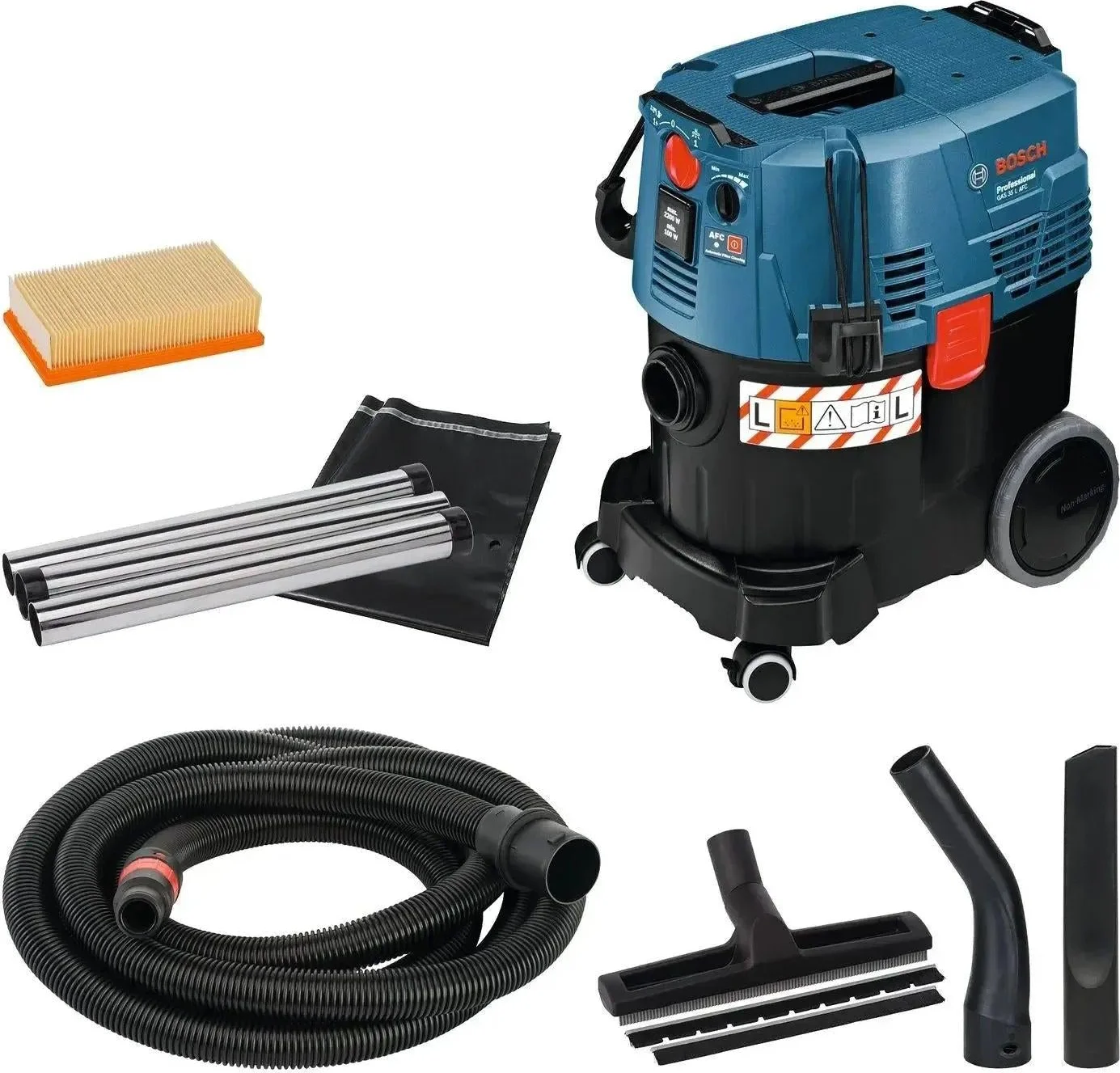 Bosch Professional GAS 35 L AFC Nat- en droogstofzuiger - 06019C3200