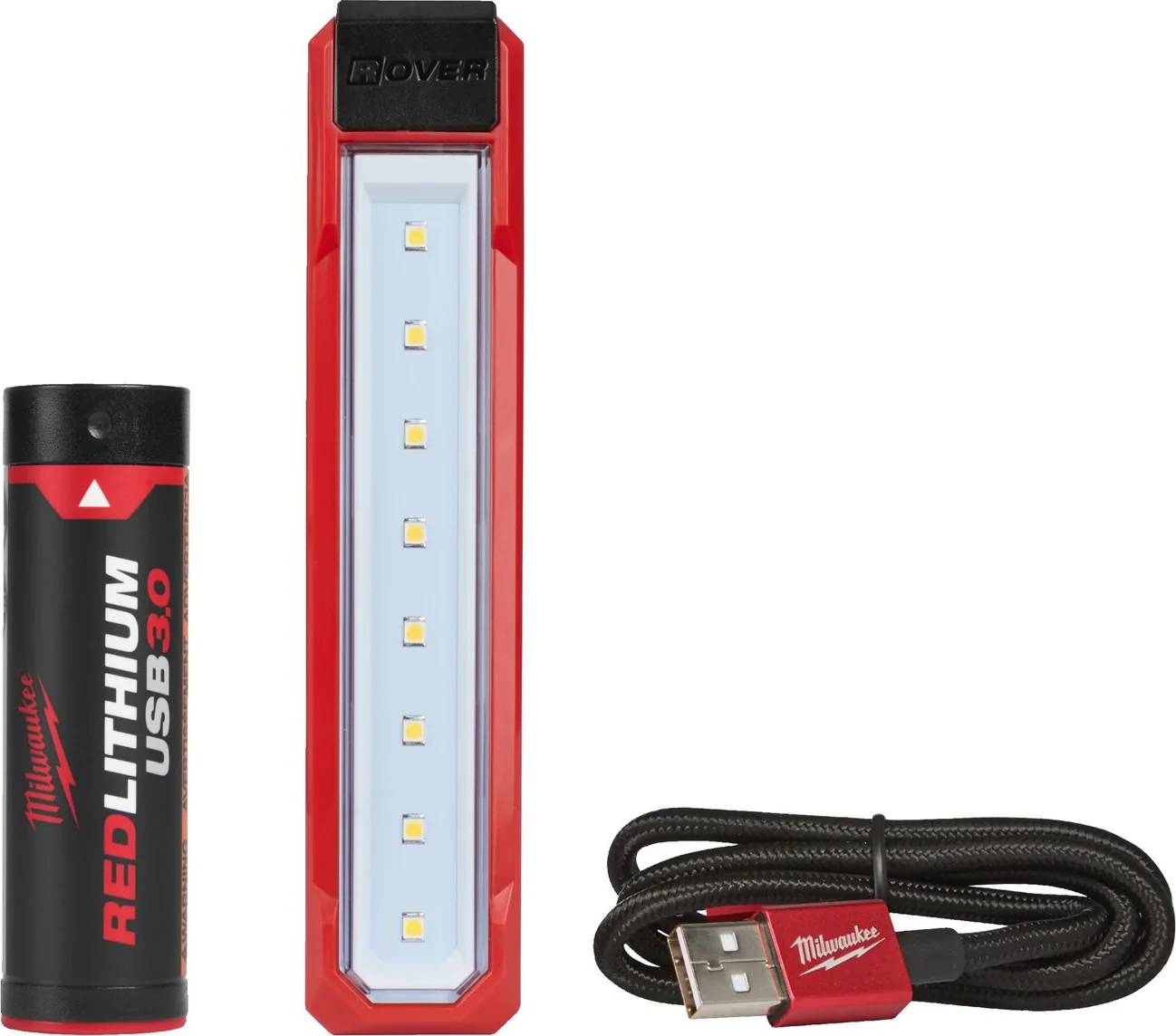Milwaukee L4 FL-301 LED mini werklamp REDLITHIUM™ 3.0Ah USB batterij - 4933479763