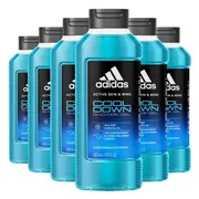 6x Adidas Shower Gel Active Skin & Mind Cool Down 400 ml