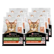 6x Pro Plan Kattenvoer Droog Adult Sterilised Vital Functions Zalm 1,5 kg