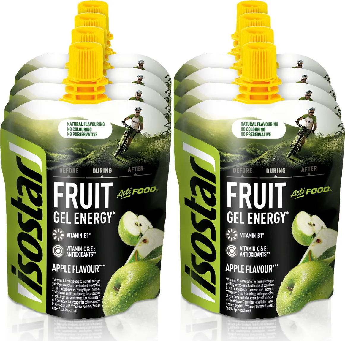 8x Isostar Energy Gel Appel 90 gr