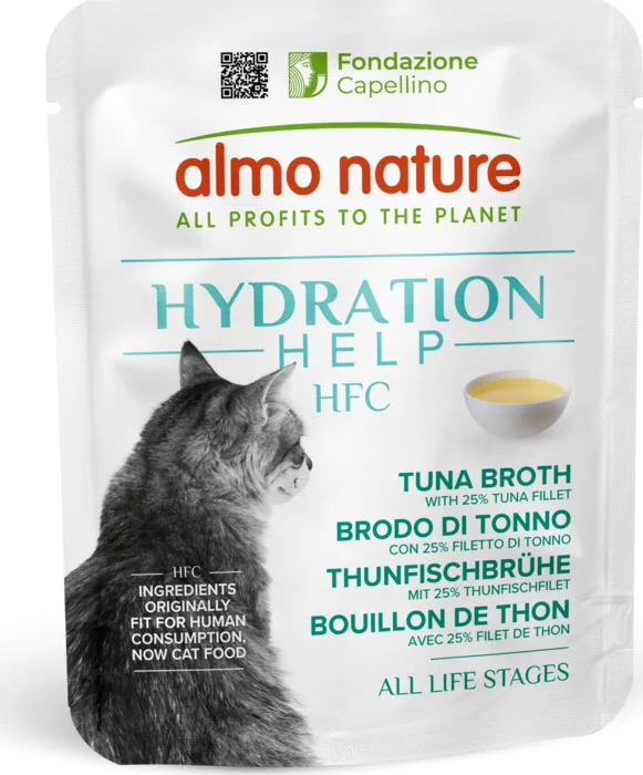 Almo Nature HFC Hydration Help Kattenvoer Tonijnbouillon met Tonijnfilet 50 gr