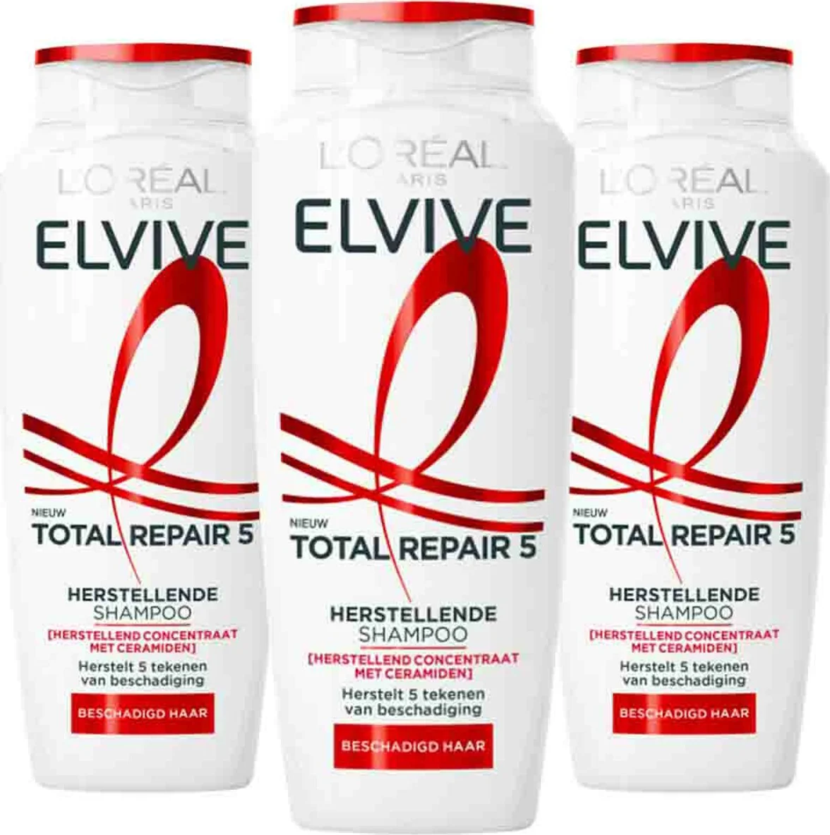 3x L'Oréal Elvive Total Repair 5 Shampoo 250 ml