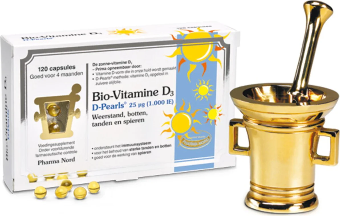 2x Pharma Nord Bio Vitamine D3 Pearls 25 µg 120 capsules