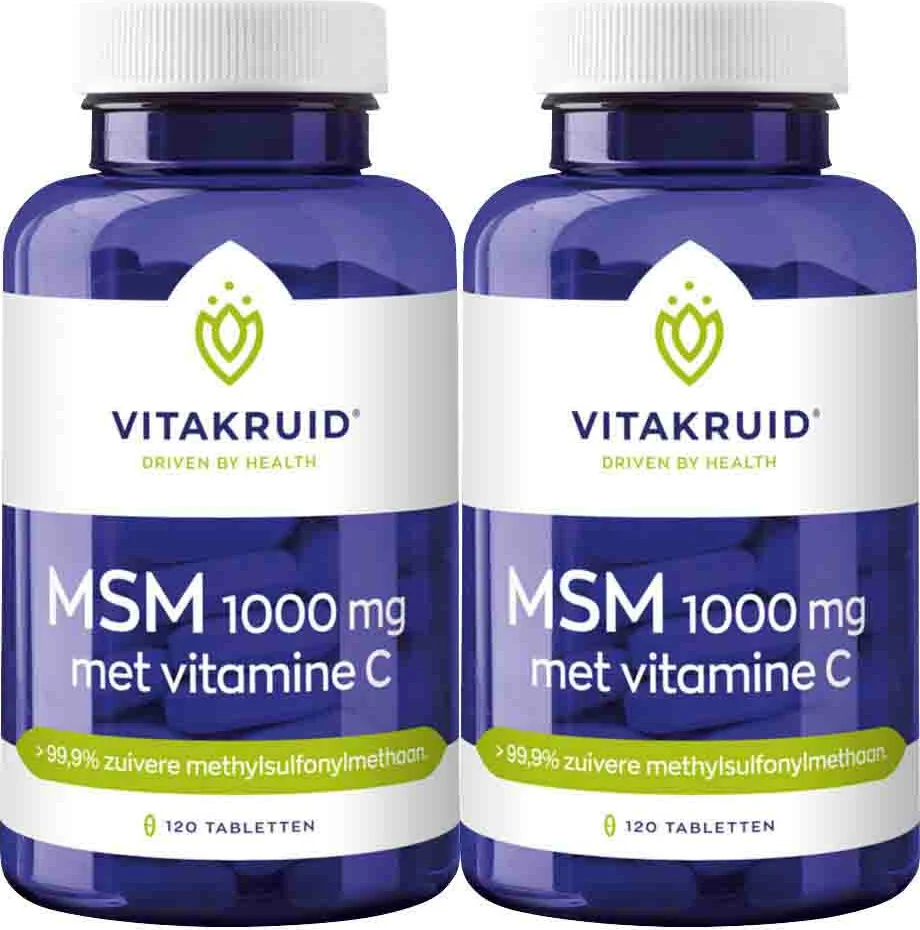 2x Vitakruid MMS 1000 mg met Vitamine C 120 tabletten