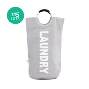 Wonair Wasmand – Waszak - Opvouwbaar – 115L – Lichtgrijs