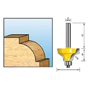 Makita D-11368 Kwartrondfrees r=12,7 38,1x19,05mm S8