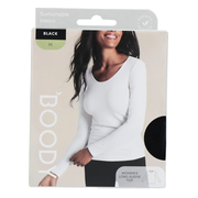 Boody Damestop Lange Mouw Zwart M