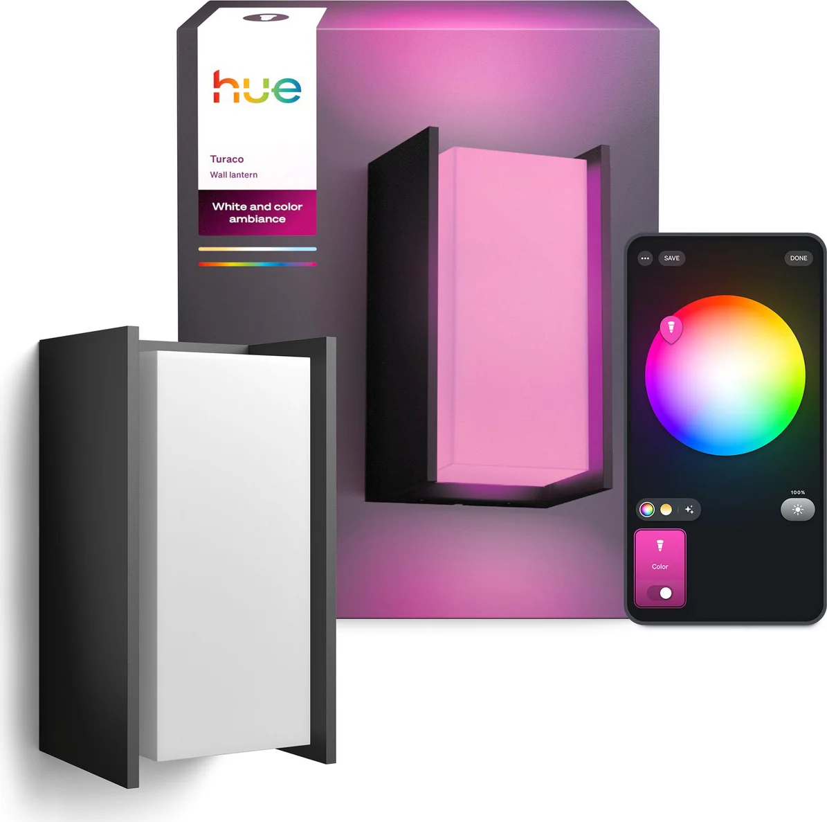 Philips Hue Turaco Wandlamp Antraciet Buiten