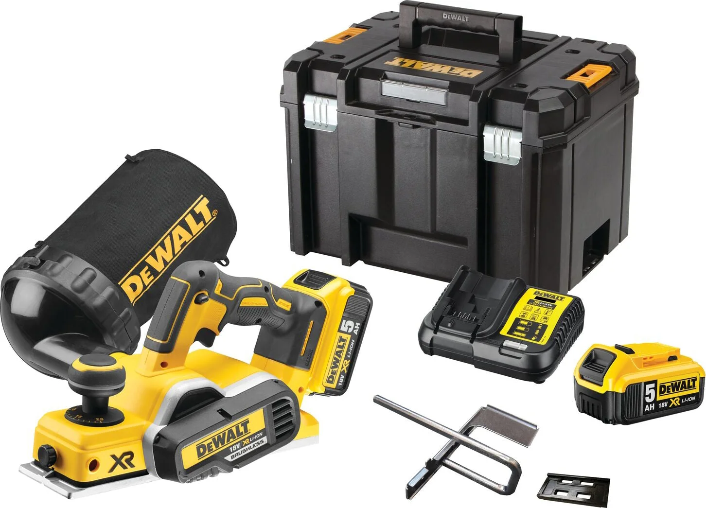 DeWALT DCP580P2 Accu schaafmachine 18V XR 5.0Ah in TSTAK