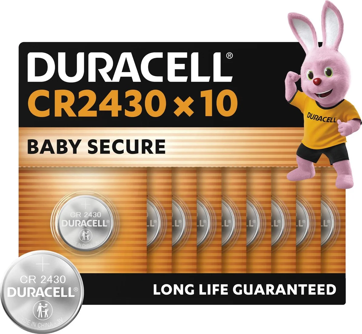 10x Duracell Knoopcel Batterij 2430 Lithium
