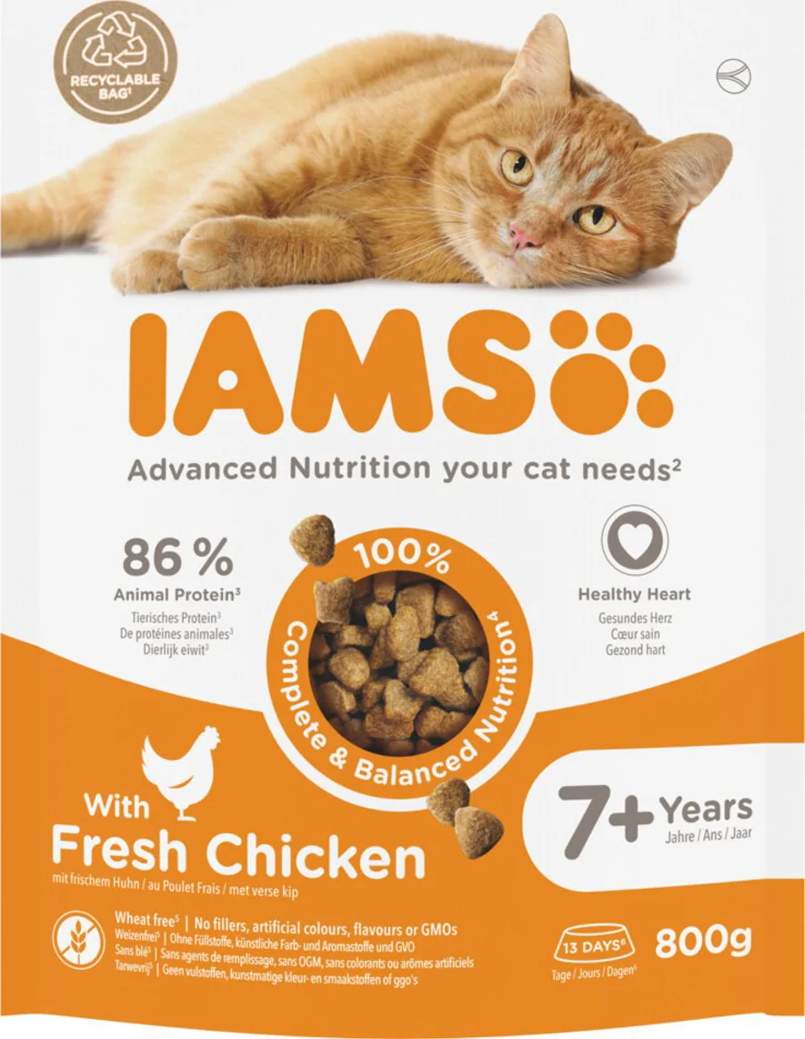 5x IAMS Kat Senior Kip 800 gr