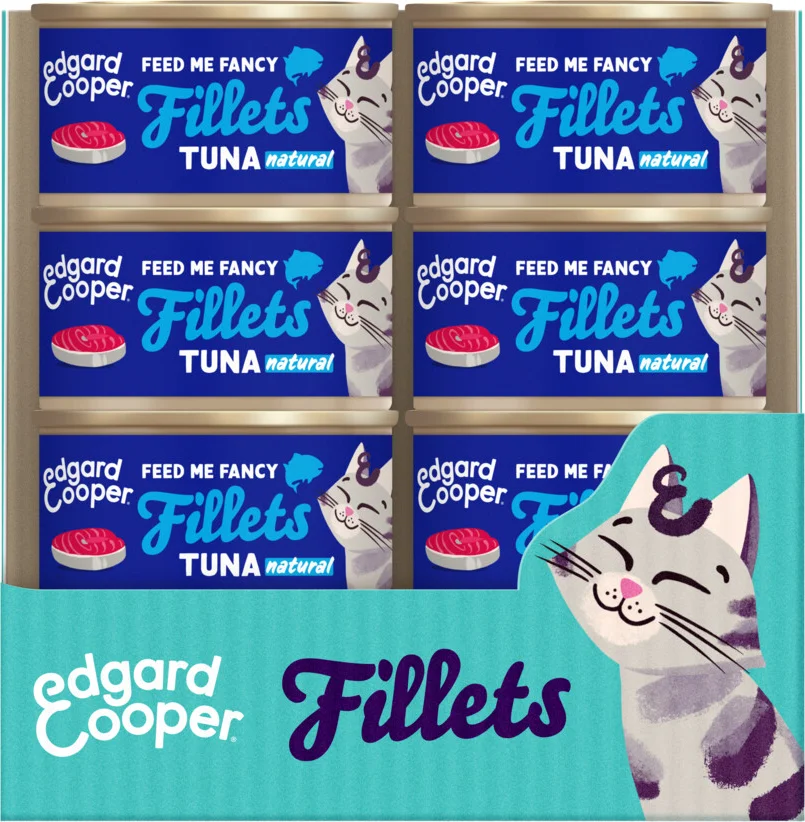 24x Edgard & Cooper Kattenvoer Fillets Tonijn 70 gr