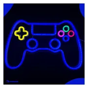 Neon Lamp - Game Controller Playstation Blauw - Dimbaar - Incl. Ophanghaakjes - Neon Sign - Neon Verlichting - Neon Led Lamp - Wandlamp - Mancave