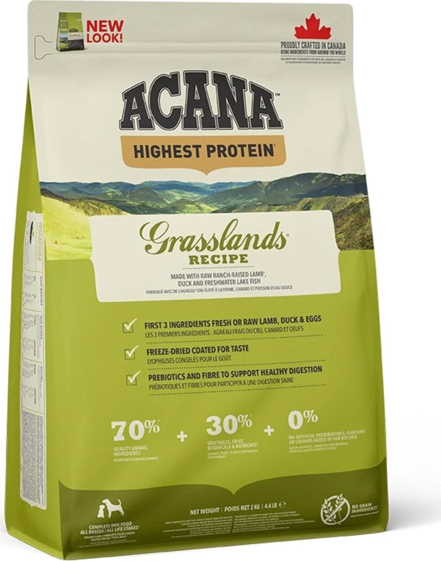 Acana Hondenvoer Highest Protein Grasslands 2 kg