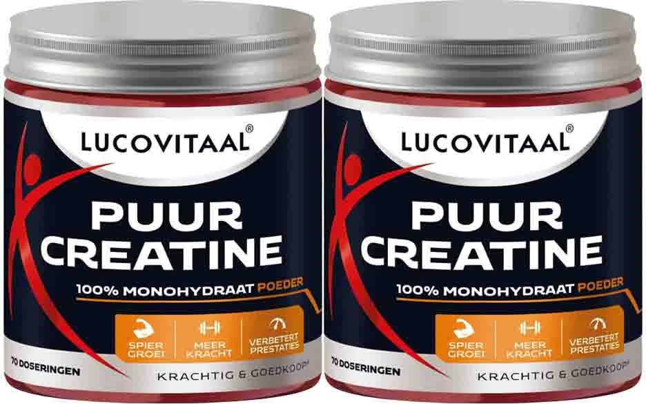 2x Lucovitaal Creatine Monohydraat Poeder Puur 210 gr