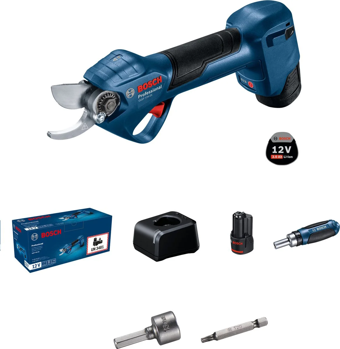 Bosch Professional GGP 12V-25 Accu snoeischaar 12V 3.0Ah - 06008D8100
