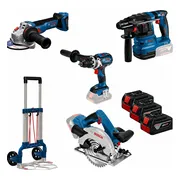 Bosch Professional PRO Accu combiset 4-delig + steekwagen 18V 3x 5.0Ah - 0615A500HB