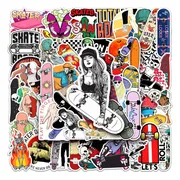 Daily Essentialz Skateboarden stickers - Skate stickers - Skateboard Stickers - Graffiti Stickers - Stickers - Stickers volwassenen - Bullet Journal Stickers - Stickers Laptop - 50 stuks
