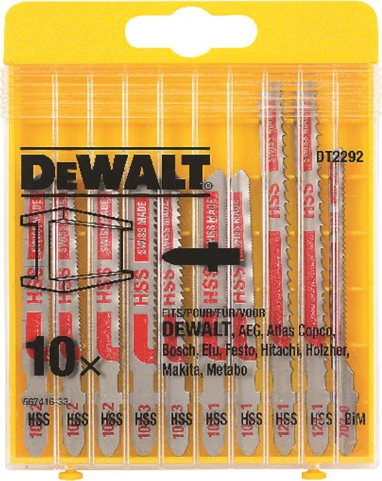 DeWALT DT2292 Decoupeerzaagbladenset metaal / alu 10-delige