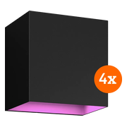 Philips Hue Resonate Downward White and Color - zwart 4-pack