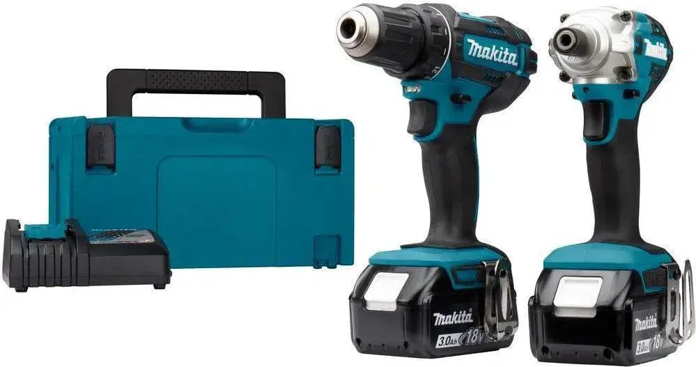 Makita DLX2339J 18V Accu combiset 2-delig (DDF482 + DTD156) 18V 3.0Ah in Mbox