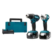 Makita DLX2339J 18V Accu combiset 2-delig (DDF482 + DTD156) 18V 3.0Ah in Mbox