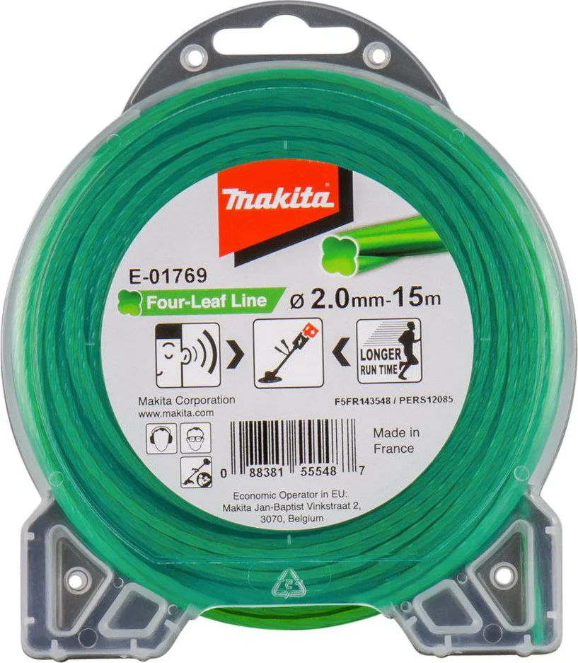 Makita E-01769 Maaidraad 2x15mtr groen