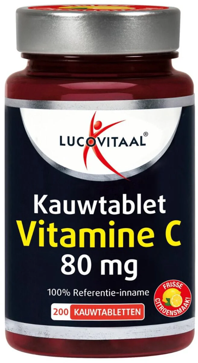 Lucovitaal Vitamine C 80mcg Kauwtablet Citroen 200 tabletten