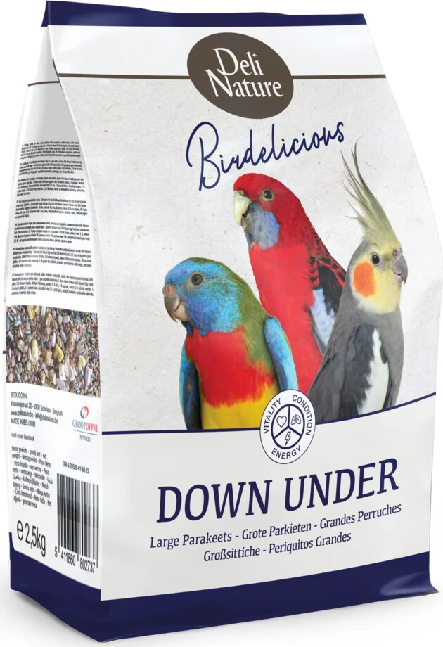 Deli Nature Grote Parkieten Down Under Birdelicious 2,5 kg