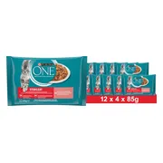 12x Purina ONE Kattenvoer Nat Sterilcat Adult Zalm 4 x 85 gr