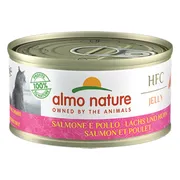 48x Almo Nature HFC Kattenvoer Nat in Gelei Zalm & Kip 70 gr