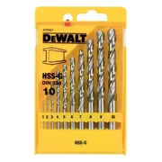 DeWALT DT5921 10-delige Metaalboor 1-10mm HSS-G in Cassette