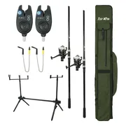 FISH-XPRO - Karper set - Pro Improve Set - 2-Rod - Karperhengelset - Zwart