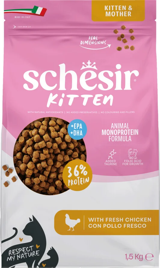 Schesir Monoprotein Kattenvoer Kitten Droog Kip 1,5 kg
