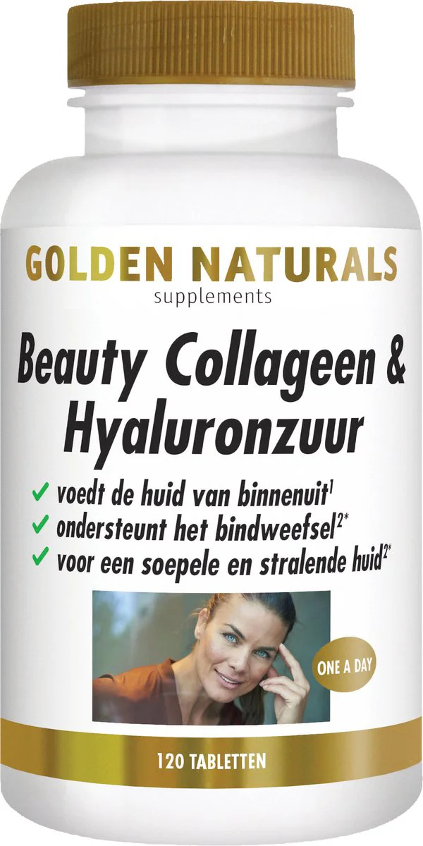 Golden Naturals Collageen & Hyaluronzuur 120 tabletten