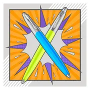 Parker Jotter Originals Pop Art duo verpakking limoen/hemelsblauw balpen met chroomkleurige details