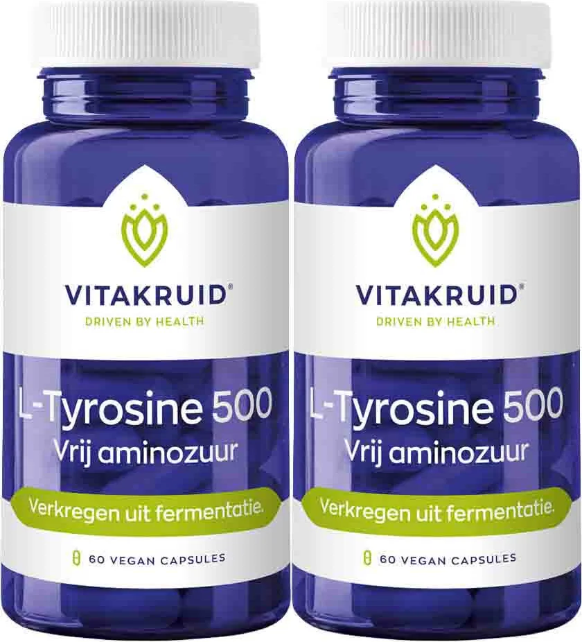 2x Vitakruid L-Tyrosine 500 mg 60 vegancapsules