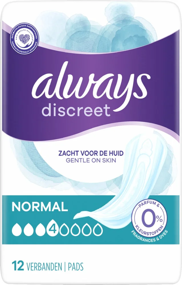 Always Discreet Incontinence Inlegkruisjes Size Normal 12 stuks