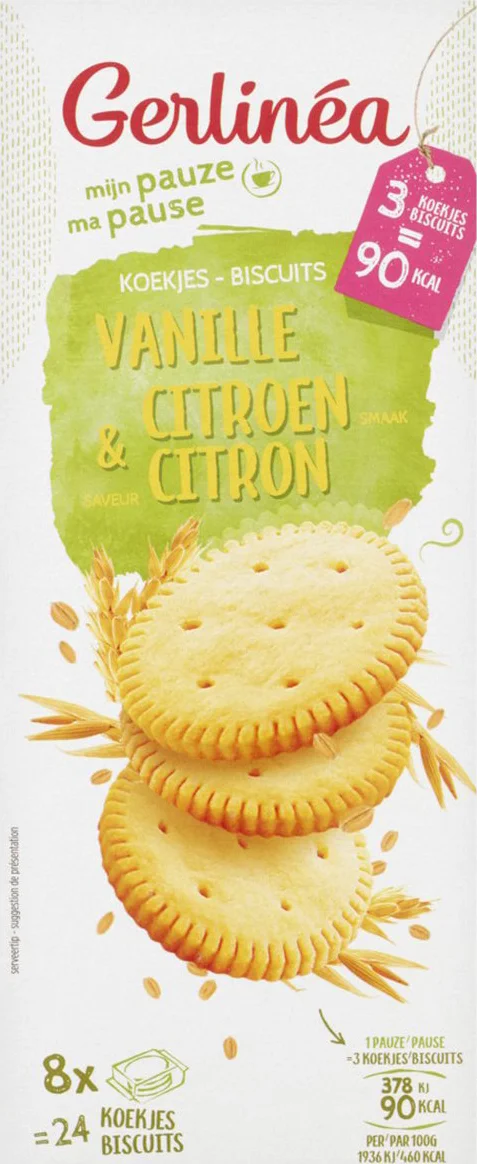 Gerlinea Koekjes Vanille & Citroen 8x3 stuks