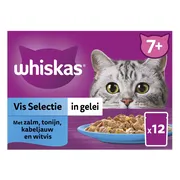 Whiskas 7+ Vis Selectie in Gelei Maaltijdzakjes Multipack 12 x 85 gr