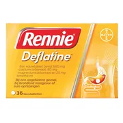 Rennie Deflatine kauwtabletten bij opgeblazen gevoel of winderigheid 36TB