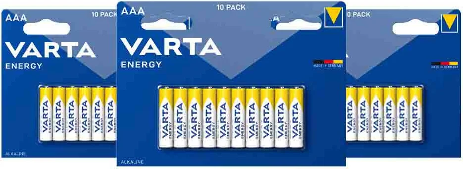 3x Varta Energy AAA Blister 10 stuks