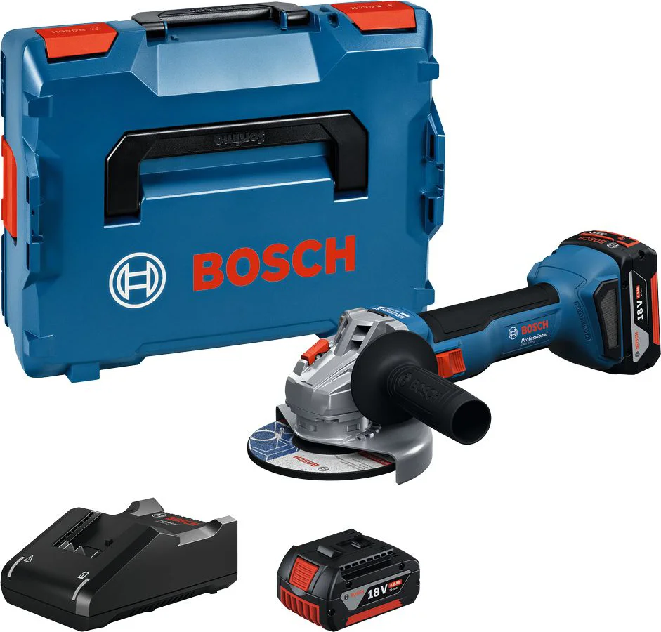 Bosch Professional GWS 18V-8 Accu haakse slijper 125mm 18V 4.0Ah in L-Boxx - 06019N9002